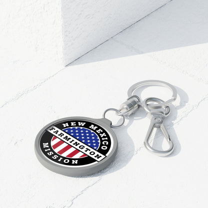 New Mexico Farmington Mission Circle Flag Key Tag - Latter-Day Saint LDS Missionary Gift - Book of Mormon