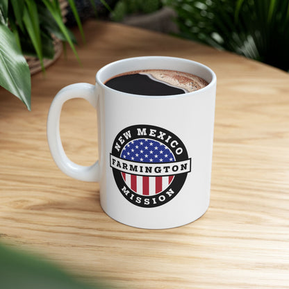 New Mexico Farmington Mission Circular Flag White Ceramic Mug - Latter-Day Saint LDS Missionary Gift - Book of Mormon