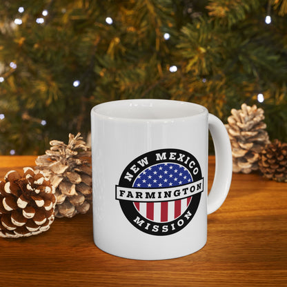 New Mexico Farmington Mission Circular Flag White Ceramic Mug - Latter-Day Saint LDS Missionary Gift - Book of Mormon