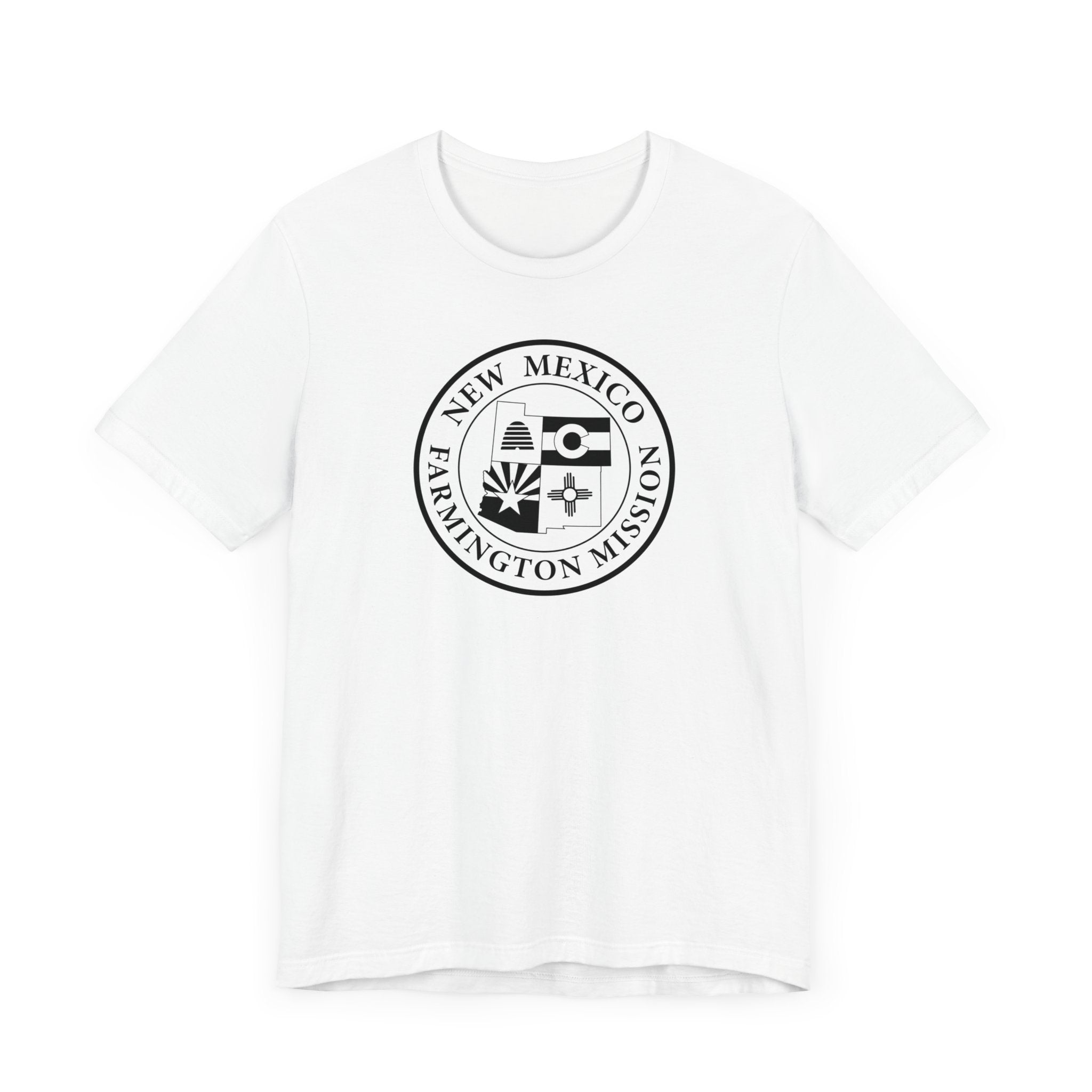 New Mexico Farmington Mission Circular Monochrome Logo T-Shirt - Latter-Day Saint LDS Missionary Gift - Book of Mormon