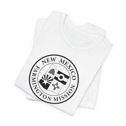 New Mexico Farmington Mission Circular Monochrome Logo T-Shirt - Latter-Day Saint LDS Missionary Gift - Book of Mormon