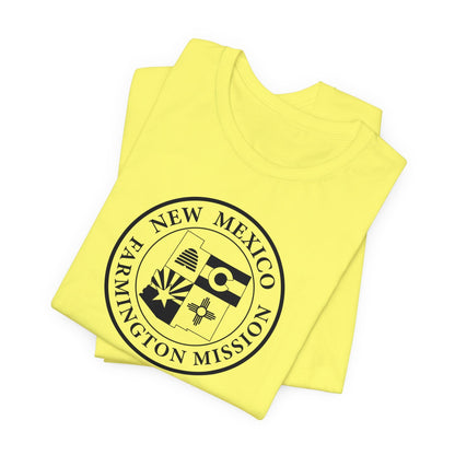 New Mexico Farmington Mission Circular Monochrome Logo T-Shirt - Latter-Day Saint LDS Missionary Gift - Book of Mormon