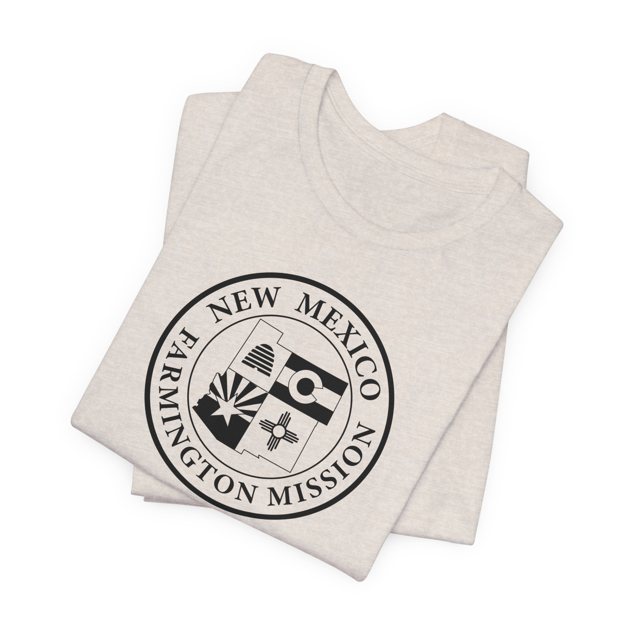 New Mexico Farmington Mission Circular Monochrome Logo T-Shirt - Latter-Day Saint LDS Missionary Gift - Book of Mormon