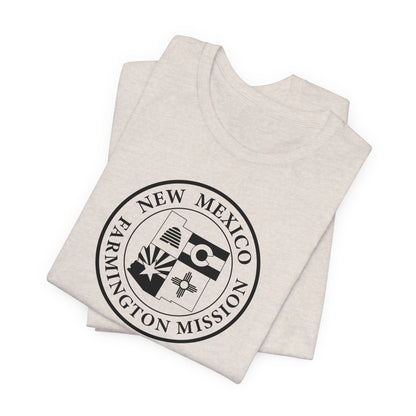 New Mexico Farmington Mission Circular Monochrome Logo T-Shirt - Latter-Day Saint LDS Missionary Gift - Book of Mormon