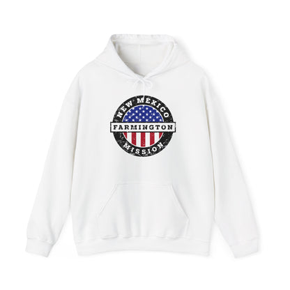 New Mexico Farmington Mission Circular USA Flag Hoodie - Latter-Day Saint LDS Missionary Gift - Book of Mormon