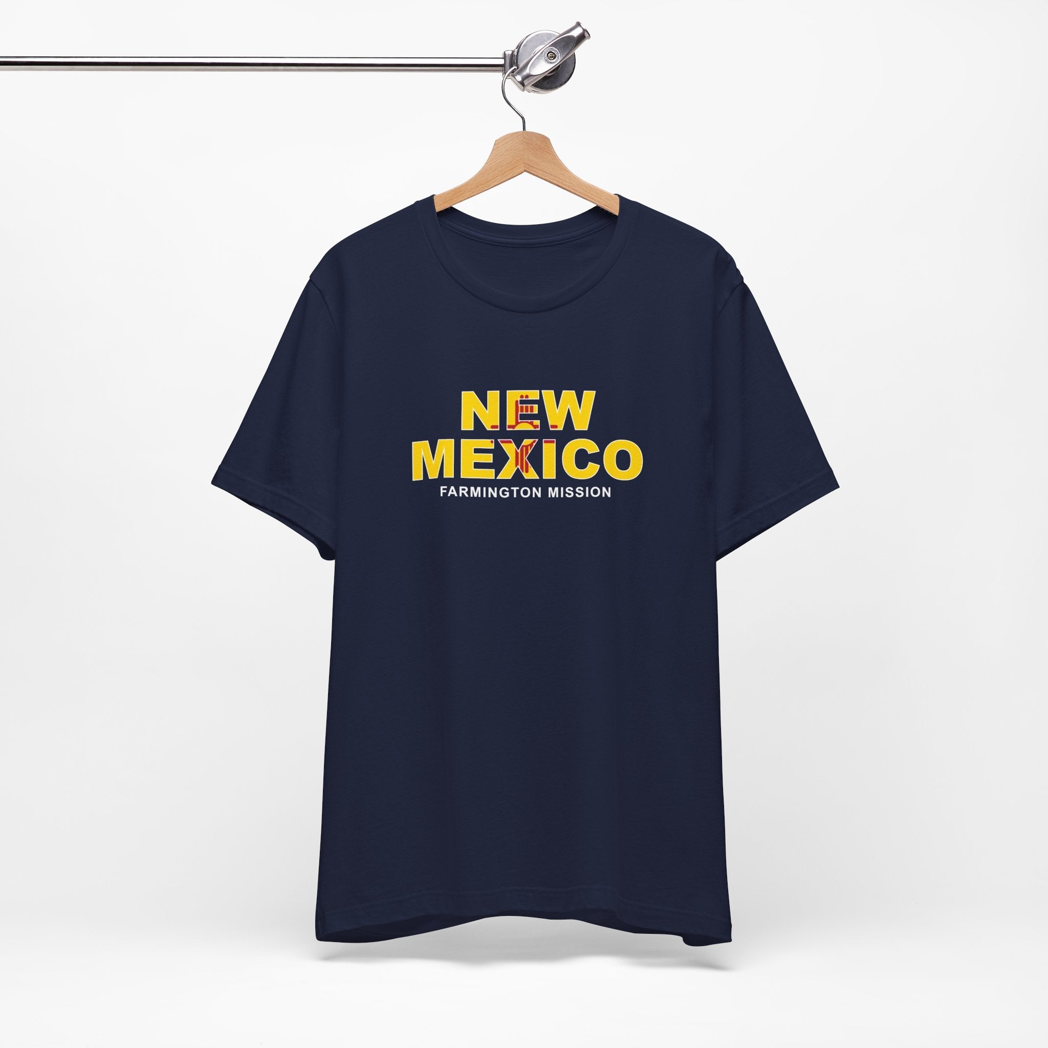 New Mexico Farmington Mission Flag Title T-shirt - Latter-Day Saint LDS Missionary Gift - Book of Mormon