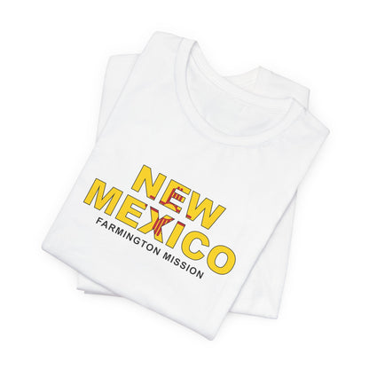 New Mexico Farmington Mission Flag Title T-shirt - Latter-Day Saint LDS Missionary Gift - Book of Mormon