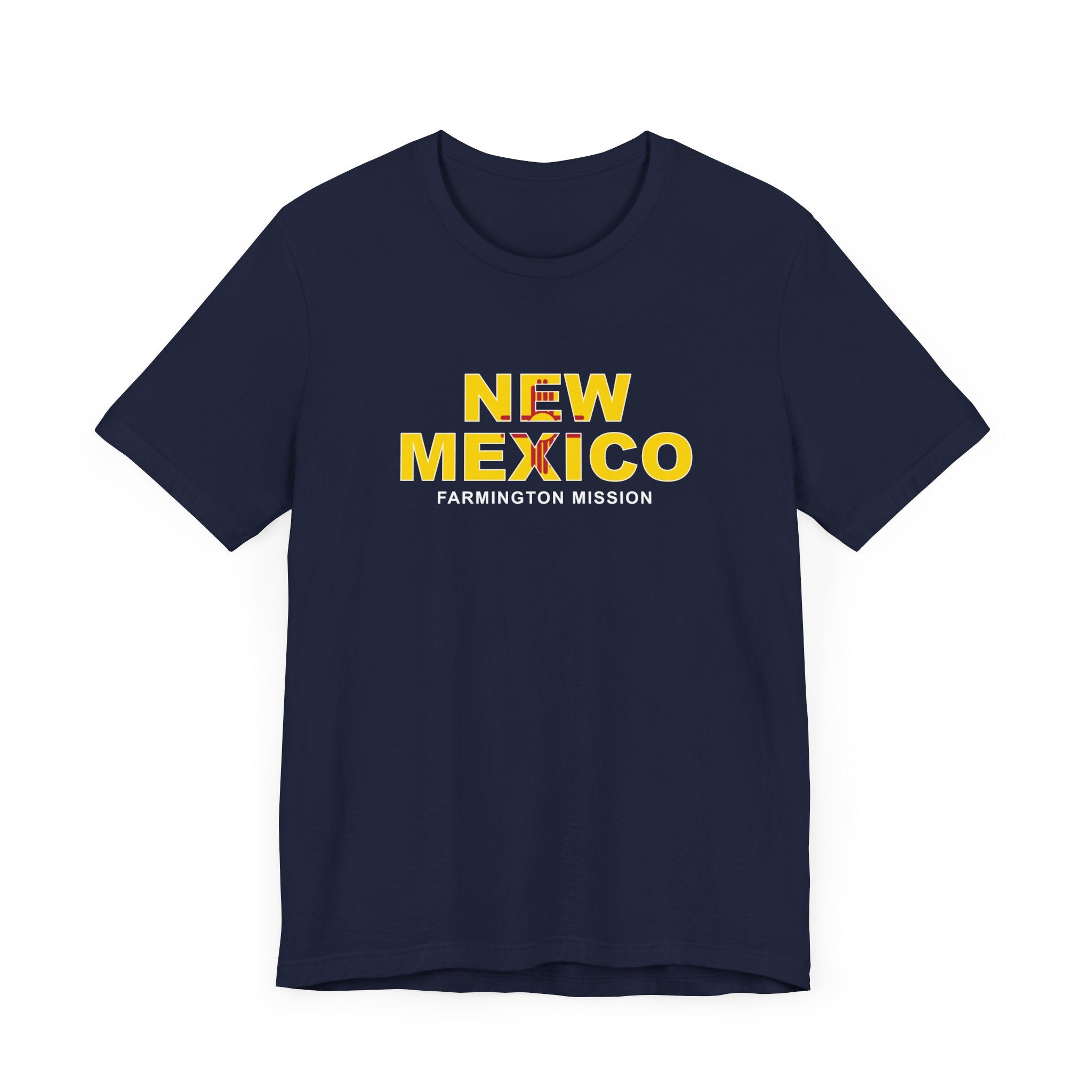 New Mexico Farmington Mission Flag Title T-shirt - Latter-Day Saint LDS Missionary Gift - Book of Mormon