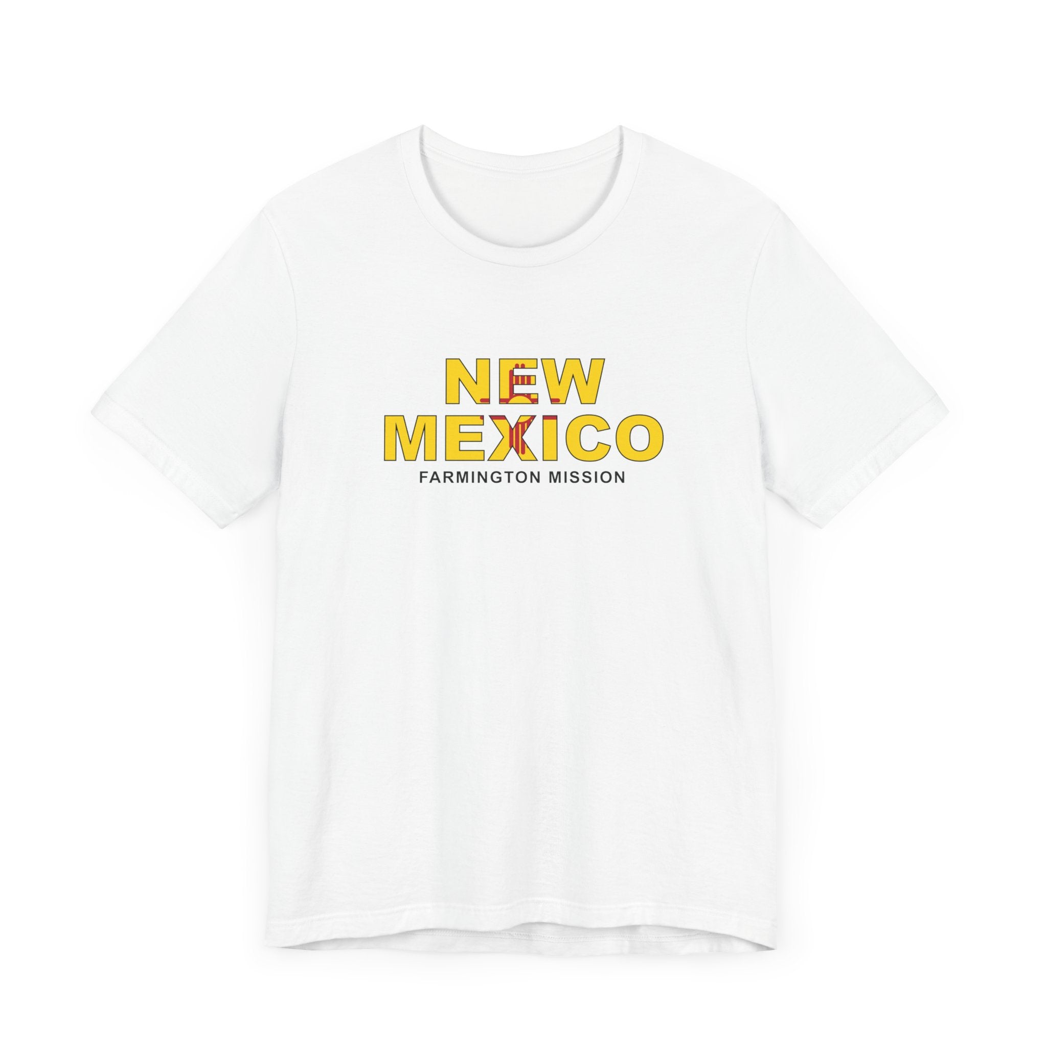 New Mexico Farmington Mission Flag Title T-shirt - Latter-Day Saint LDS Missionary Gift - Book of Mormon