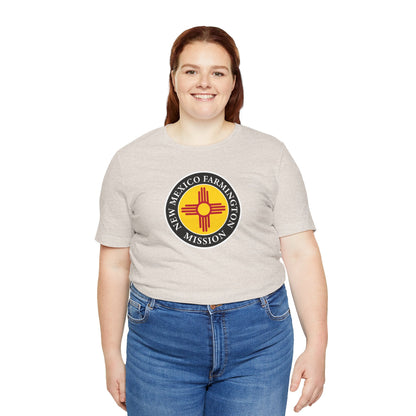 New Mexico Farmington Mission State Flag Logo (Black Border) T-shirt - Latter-Day Saint LDS Missionary Gift - Book of Mormon