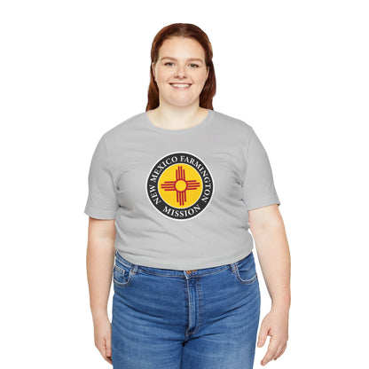 New Mexico Farmington Mission State Flag Logo (Black Border) T-shirt - Latter-Day Saint LDS Missionary Gift - Book of Mormon