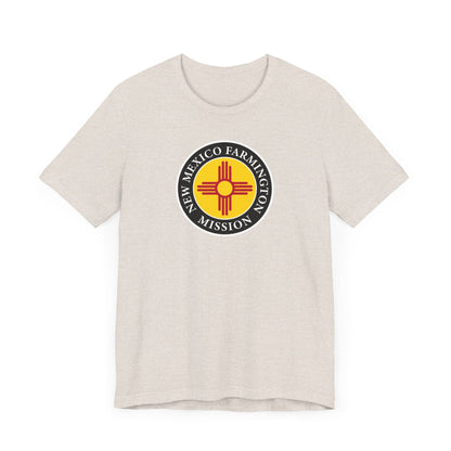 New Mexico Farmington Mission State Flag Logo (Black Border) T-shirt - Latter-Day Saint LDS Missionary Gift - Book of Mormon