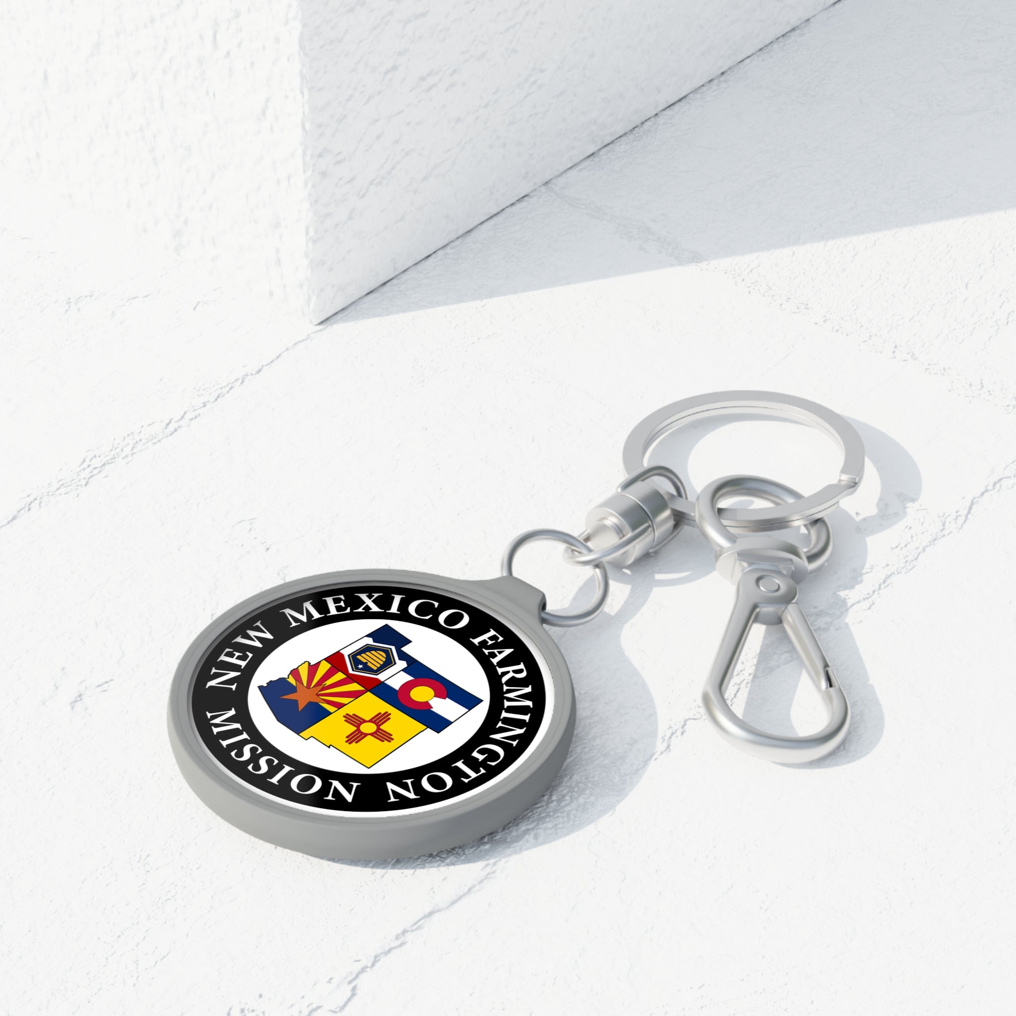 New Mexico Farmington Mission State Flag Logo Key Tag - Latter-Day Saint LDS Missionary Gift - Book of Mormon
