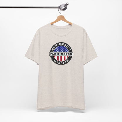 New Mexico Farmington Mission Vintage Circular USA Flag T-Shirt - Latter-Day Saint LDS Missionary Gift - Book of Mormon