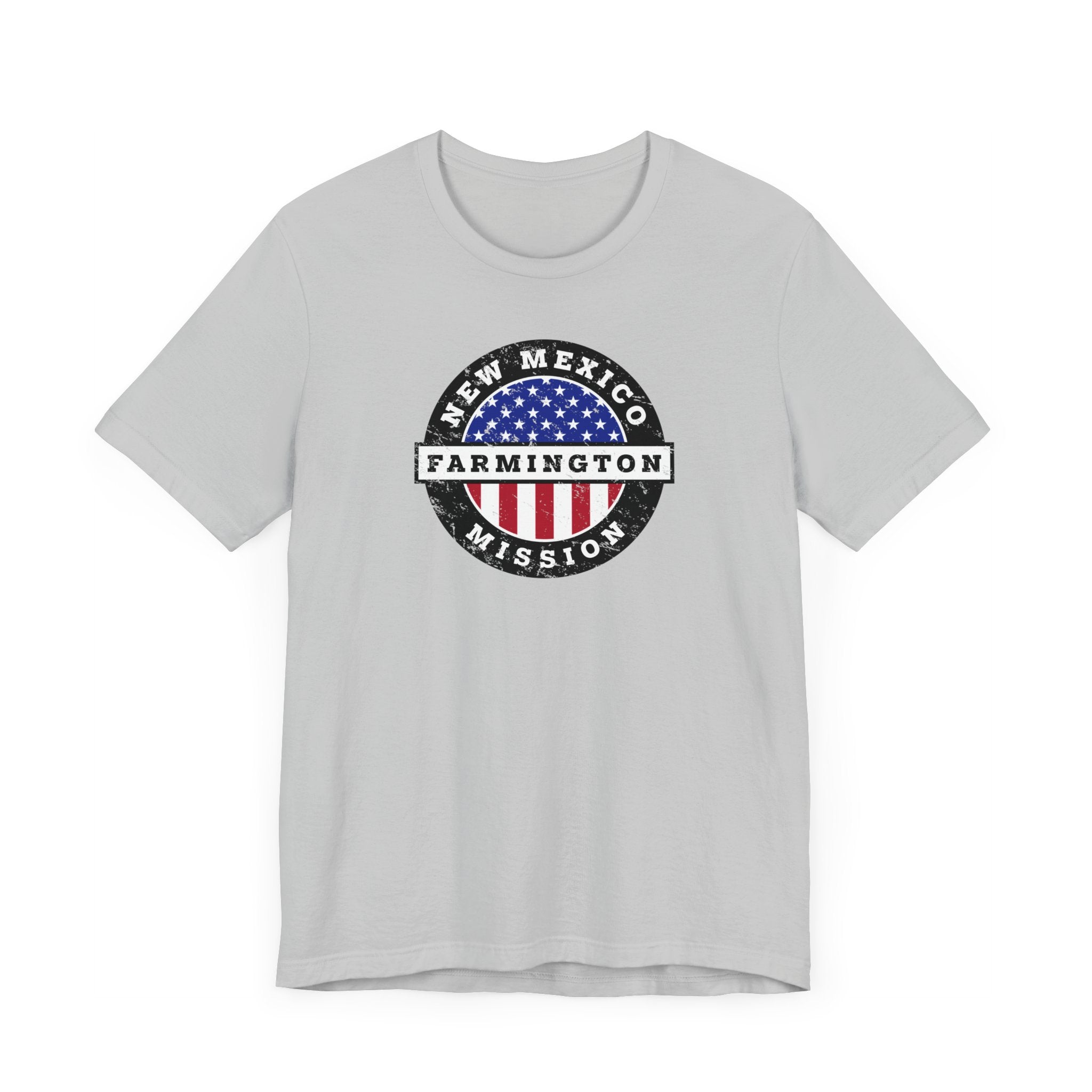 New Mexico Farmington Mission Vintage Circular USA Flag T-Shirt - Latter-Day Saint LDS Missionary Gift - Book of Mormon