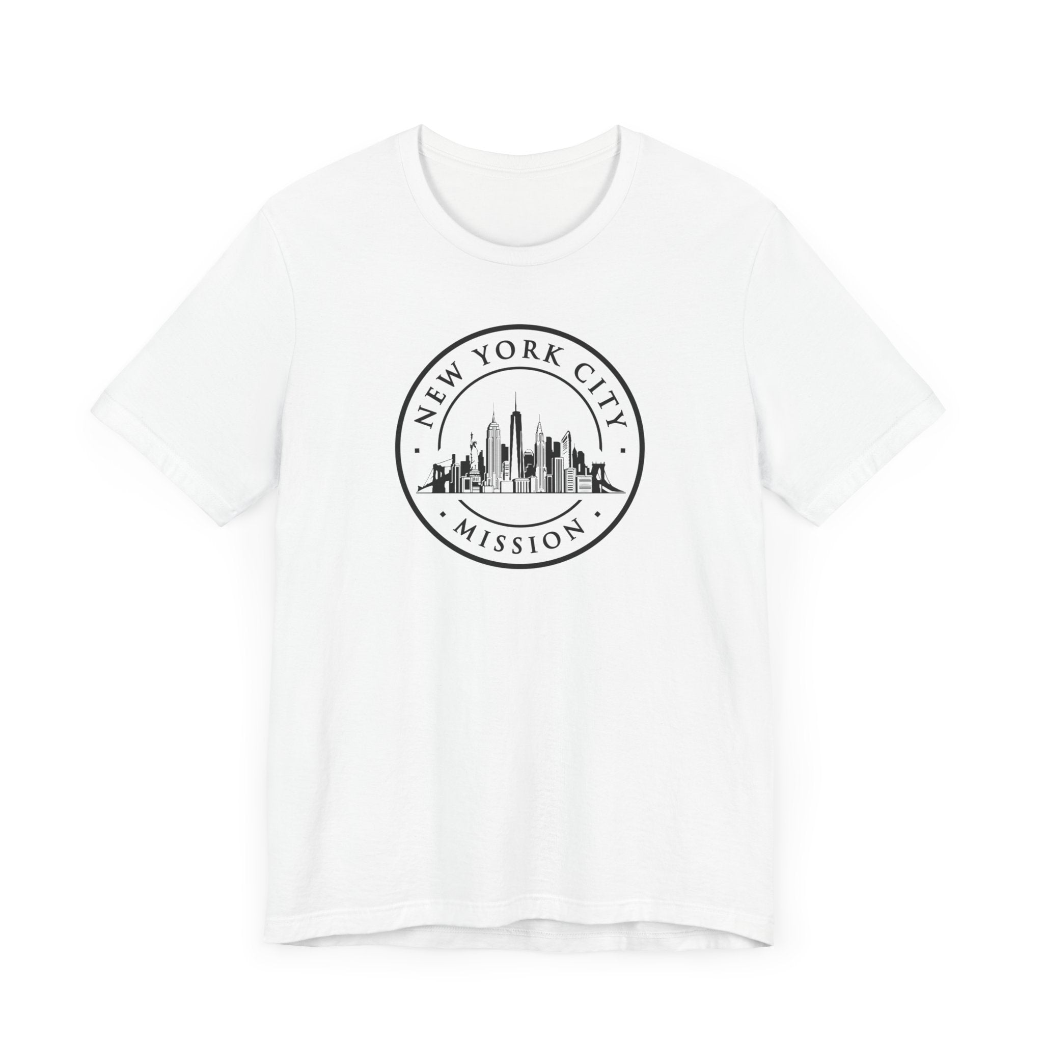 New York New York City Mission Circular Monochrome Logo T-Shirt - Latter-Day Saint LDS Missionary Gift - Book of Mormon