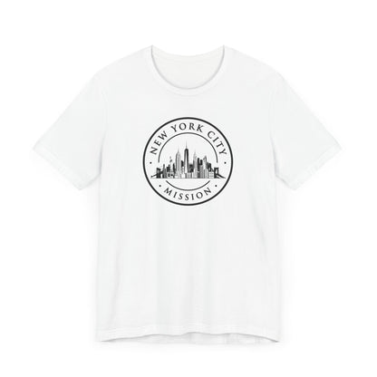 New York New York City Mission Circular Monochrome Logo T-Shirt - Latter-Day Saint LDS Missionary Gift - Book of Mormon