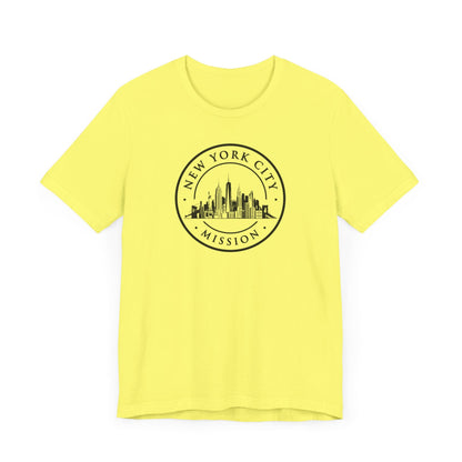 New York New York City Mission Circular Monochrome Logo T-Shirt - Latter-Day Saint LDS Missionary Gift - Book of Mormon