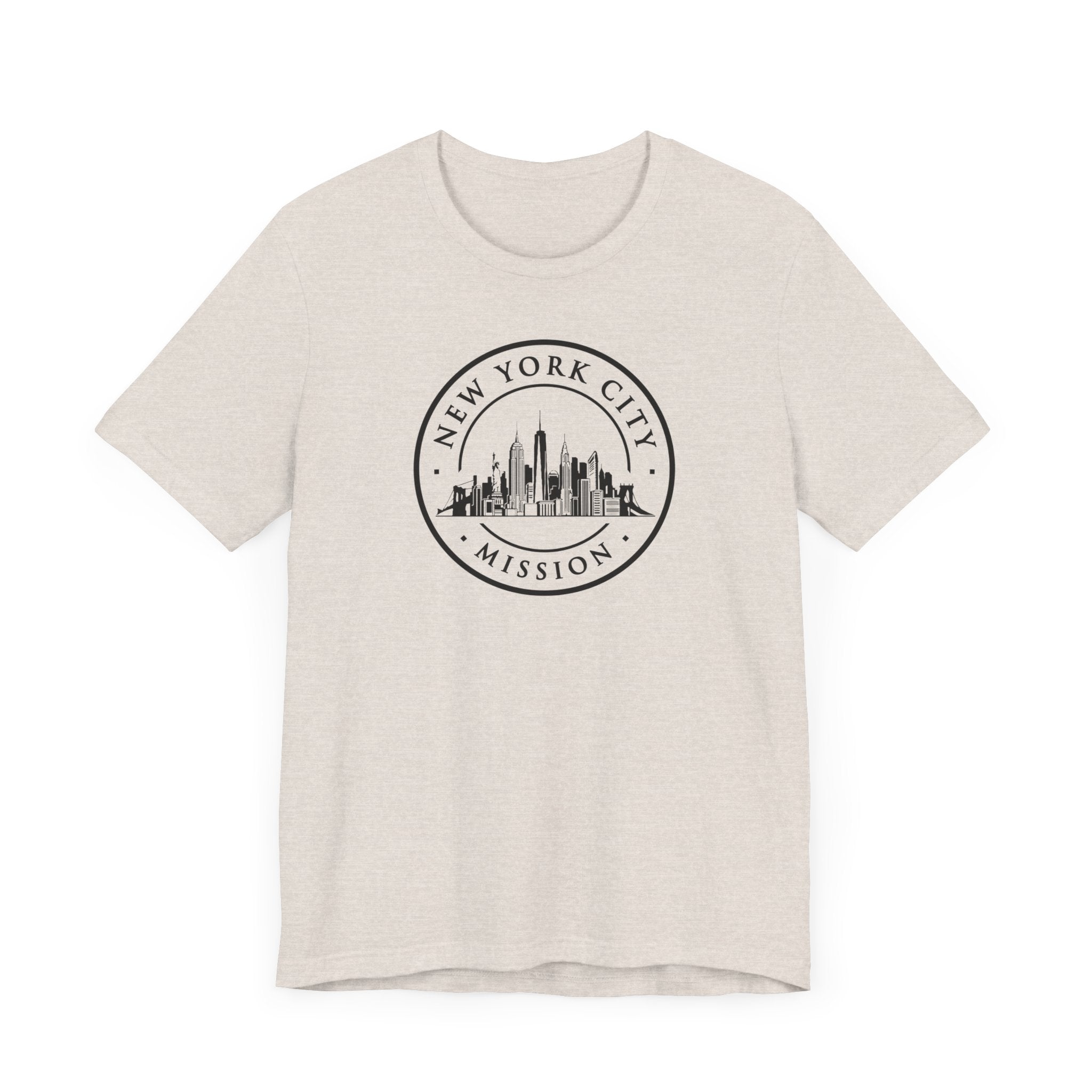 New York New York City Mission Circular Monochrome Logo T-Shirt - Latter-Day Saint LDS Missionary Gift - Book of Mormon