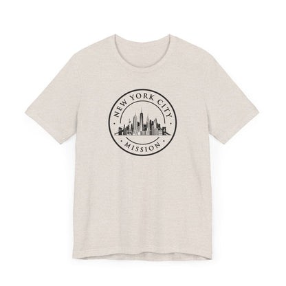 New York New York City Mission Circular Monochrome Logo T-Shirt - Latter-Day Saint LDS Missionary Gift - Book of Mormon