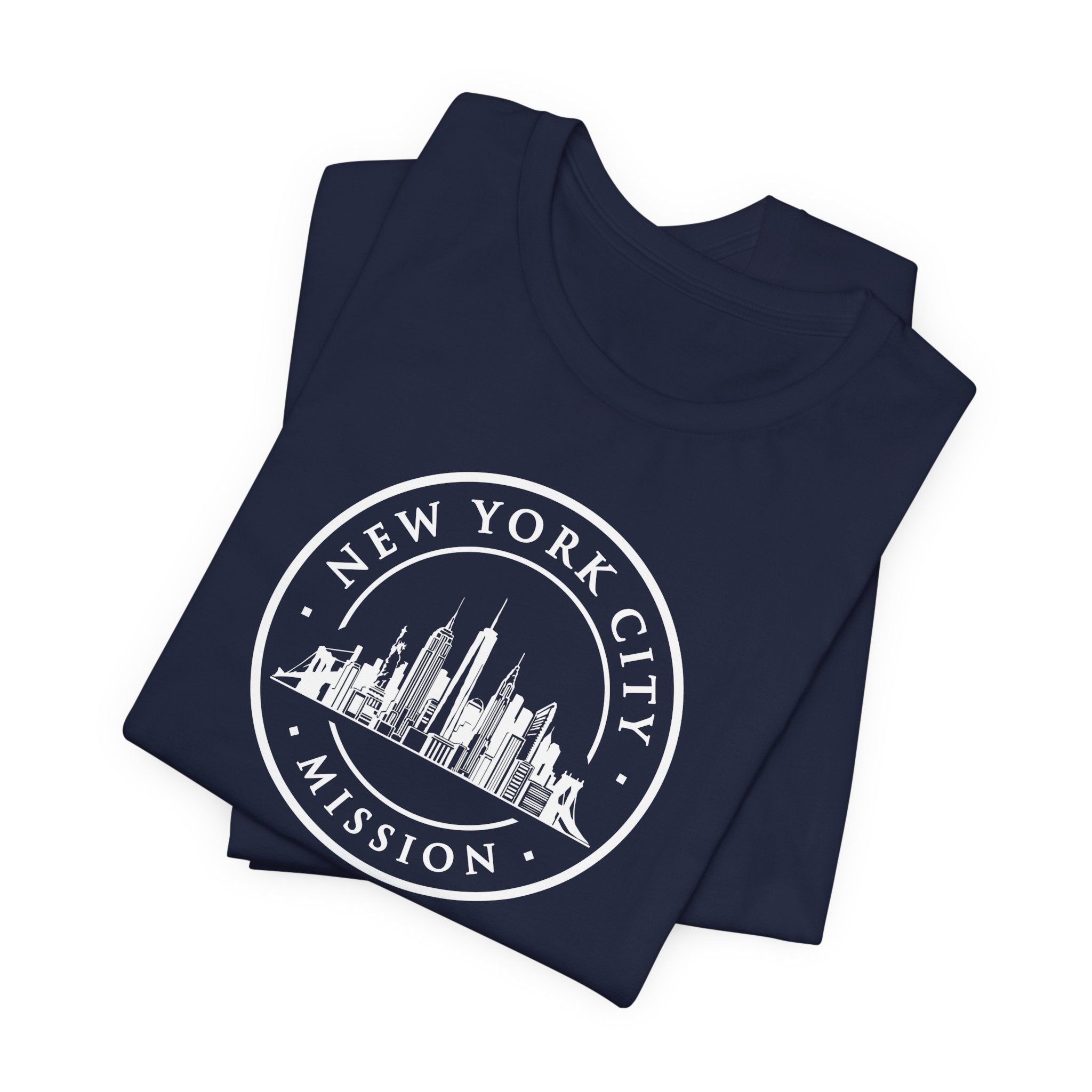 New York New York City Mission Circular Monochrome Logo T-Shirt - Latter-Day Saint LDS Missionary Gift - Book of Mormon