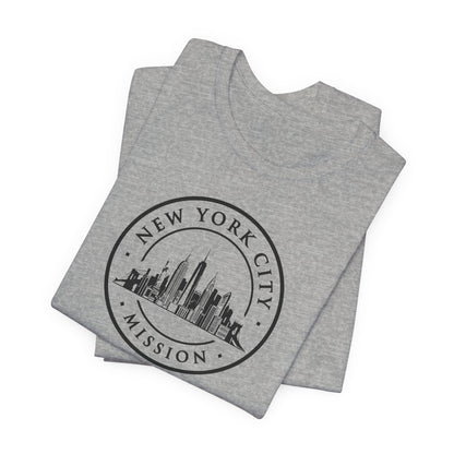 New York New York City Mission Circular Monochrome Logo T-Shirt - Latter-Day Saint LDS Missionary Gift - Book of Mormon