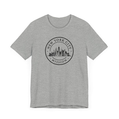 New York New York City Mission Circular Monochrome Logo T-Shirt - Latter-Day Saint LDS Missionary Gift - Book of Mormon