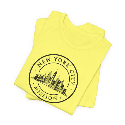 New York New York City Mission Circular Monochrome Logo T-Shirt - Latter-Day Saint LDS Missionary Gift - Book of Mormon