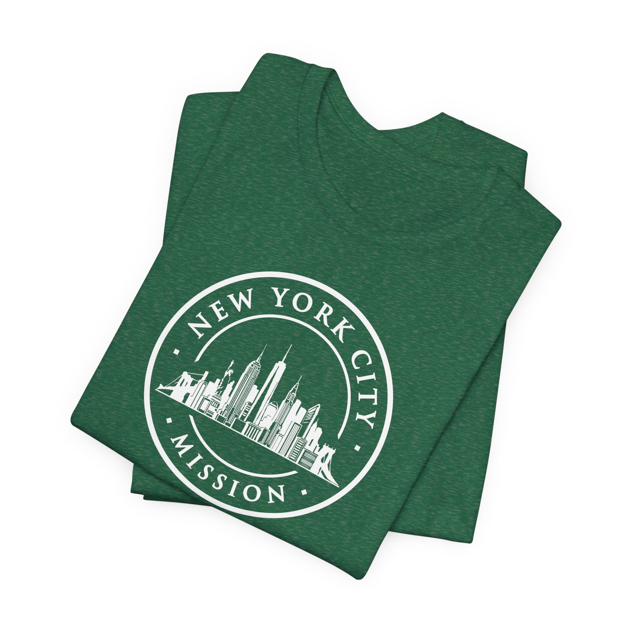 New York New York City Mission Circular Monochrome Logo T-Shirt - Latter-Day Saint LDS Missionary Gift - Book of Mormon