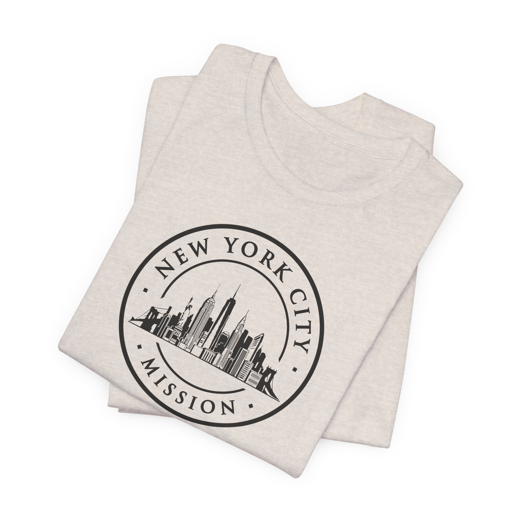 New York New York City Mission Circular Monochrome Logo T-Shirt - Latter-Day Saint LDS Missionary Gift - Book of Mormon