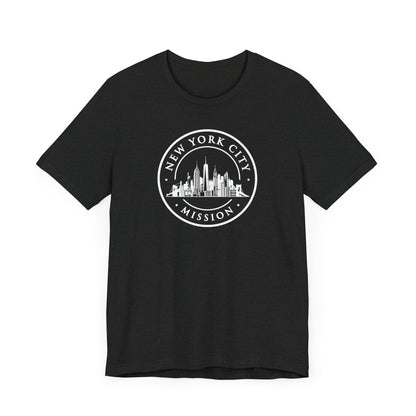 New York New York City Mission Circular Monochrome Logo T-Shirt - Latter-Day Saint LDS Missionary Gift - Book of Mormon