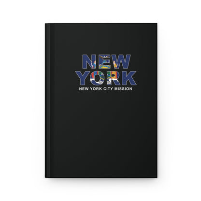 New York New York City Mission Flag Title Black Hardcover Journal Matte - Latter-Day Saint LDS Missionary Gift - Book of Mormon