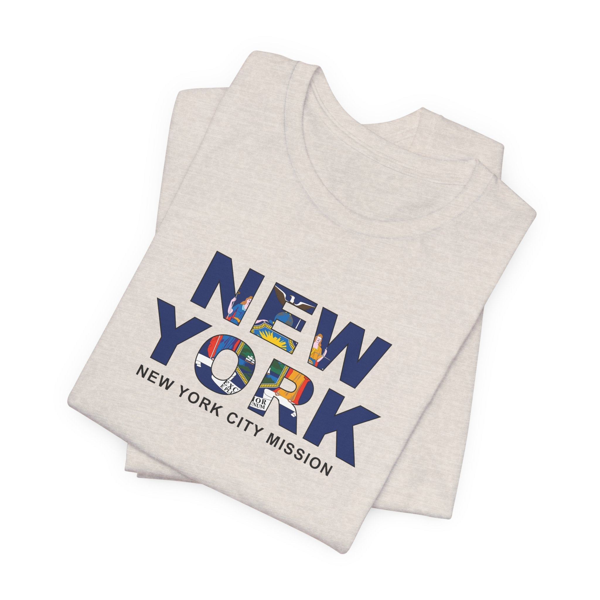 New York New York City Mission Flag Title T-shirt - Latter-Day Saint LDS Missionary Gift - Book of Mormon