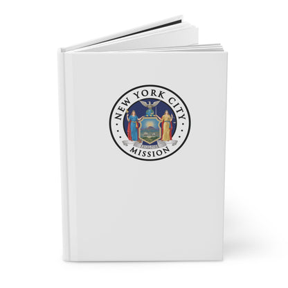 New York New York City Mission Logo Design White Hardcover Journal Matte - Mission Wishlist - LDS Missionary Gift Store