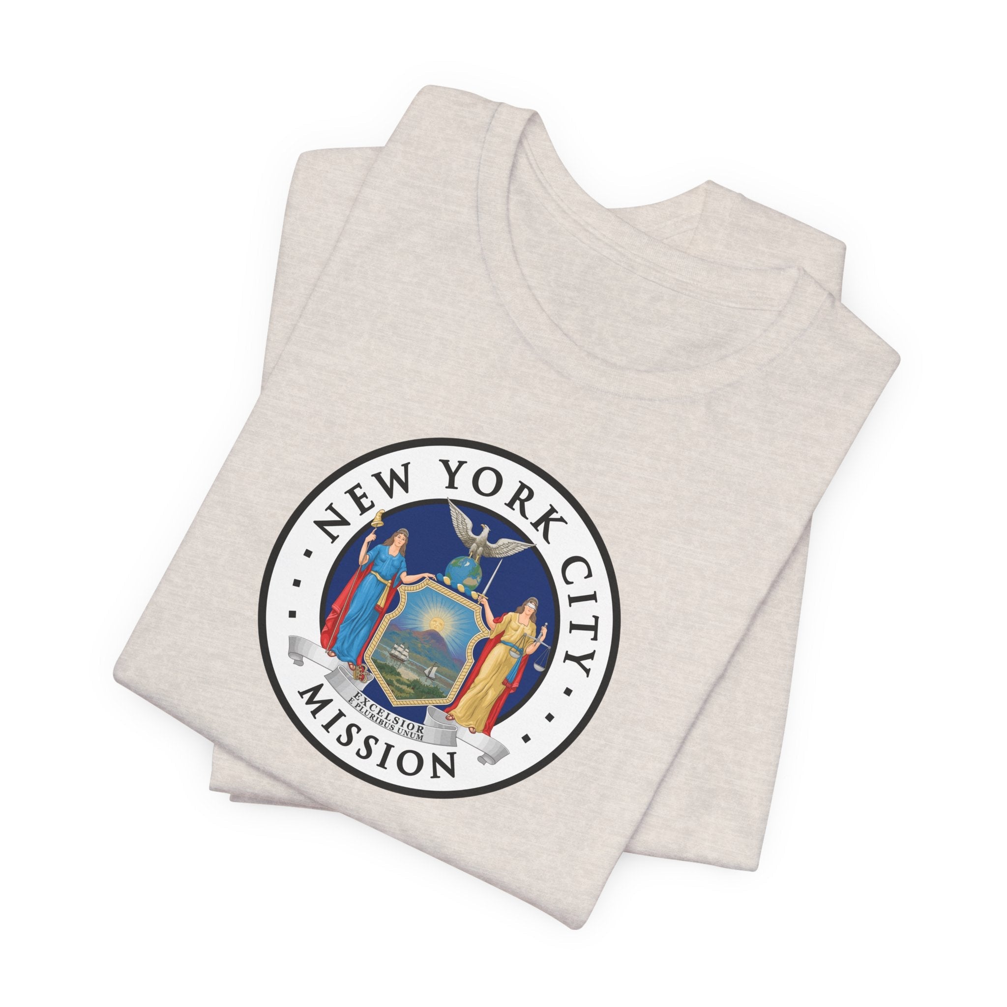 New York New York City Mission State Flag Logo (White Border) T-shirt - Latter-Day Saint LDS Missionary Gift - Book of Mormon