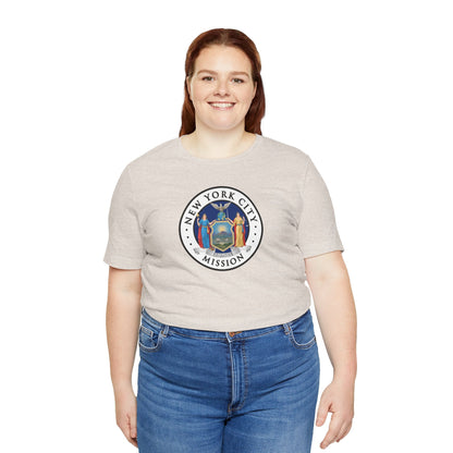 New York New York City Mission State Flag Logo (White Border) T-shirt - Latter-Day Saint LDS Missionary Gift - Book of Mormon