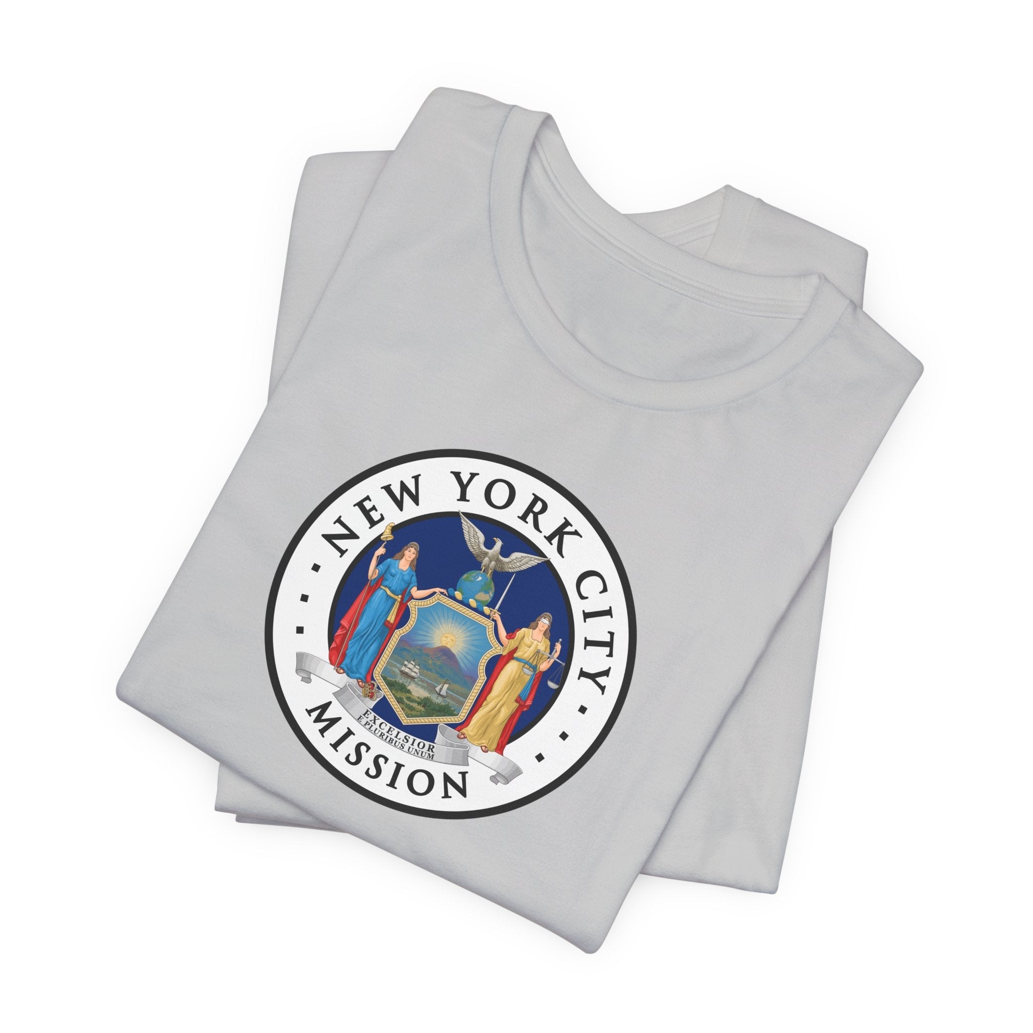 New York New York City Mission State Flag Logo (White Border) T-shirt - Latter-Day Saint LDS Missionary Gift - Book of Mormon