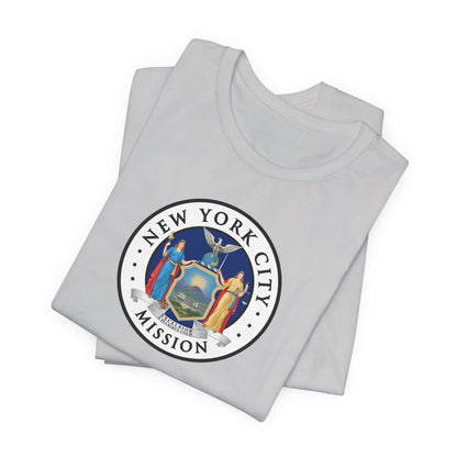 New York New York City Mission State Flag Logo (White Border) T-shirt - Latter-Day Saint LDS Missionary Gift - Book of Mormon