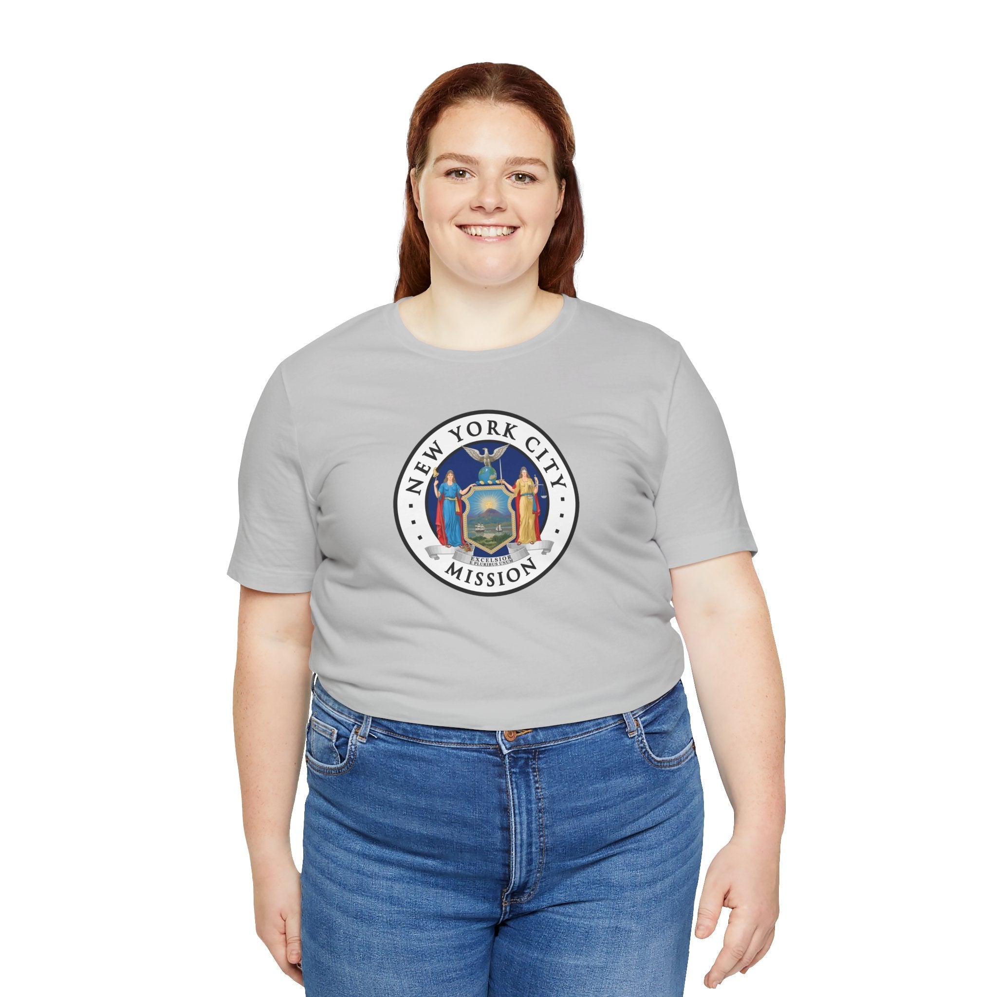 New York New York City Mission State Flag Logo (White Border) T-shirt - Latter-Day Saint LDS Missionary Gift - Book of Mormon