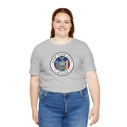 New York New York City Mission State Flag Logo (White Border) T-shirt - Latter-Day Saint LDS Missionary Gift - Book of Mormon