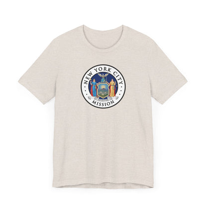 New York New York City Mission State Flag Logo (White Border) T-shirt - Latter-Day Saint LDS Missionary Gift - Book of Mormon