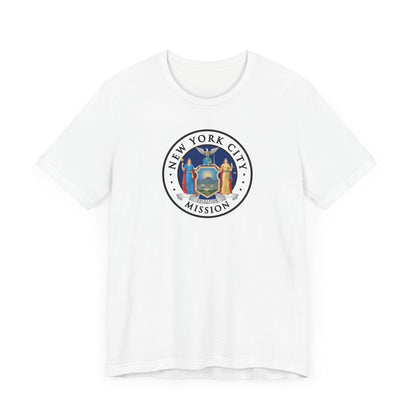 New York New York City Mission State Flag Logo (White Border) T-shirt - Latter-Day Saint LDS Missionary Gift - Book of Mormon