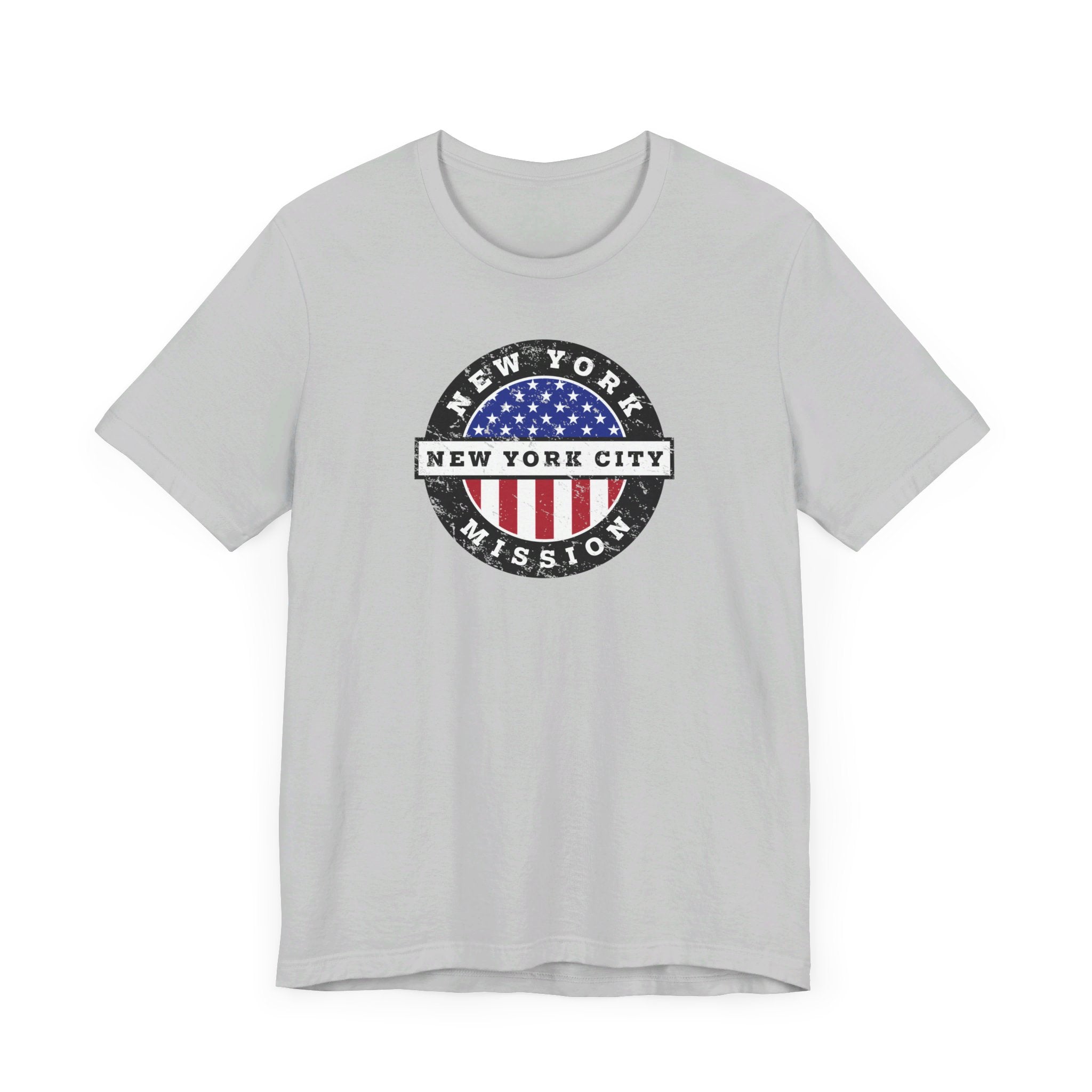New York New York City Mission Vintage Circular USA Flag T-Shirt - Mission Wishlist - LDS Missionary Gift Store