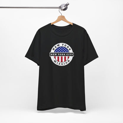 New York New York City Mission Vintage Circular USA Flag T-Shirt - Mission Wishlist - LDS Missionary Gift Store
