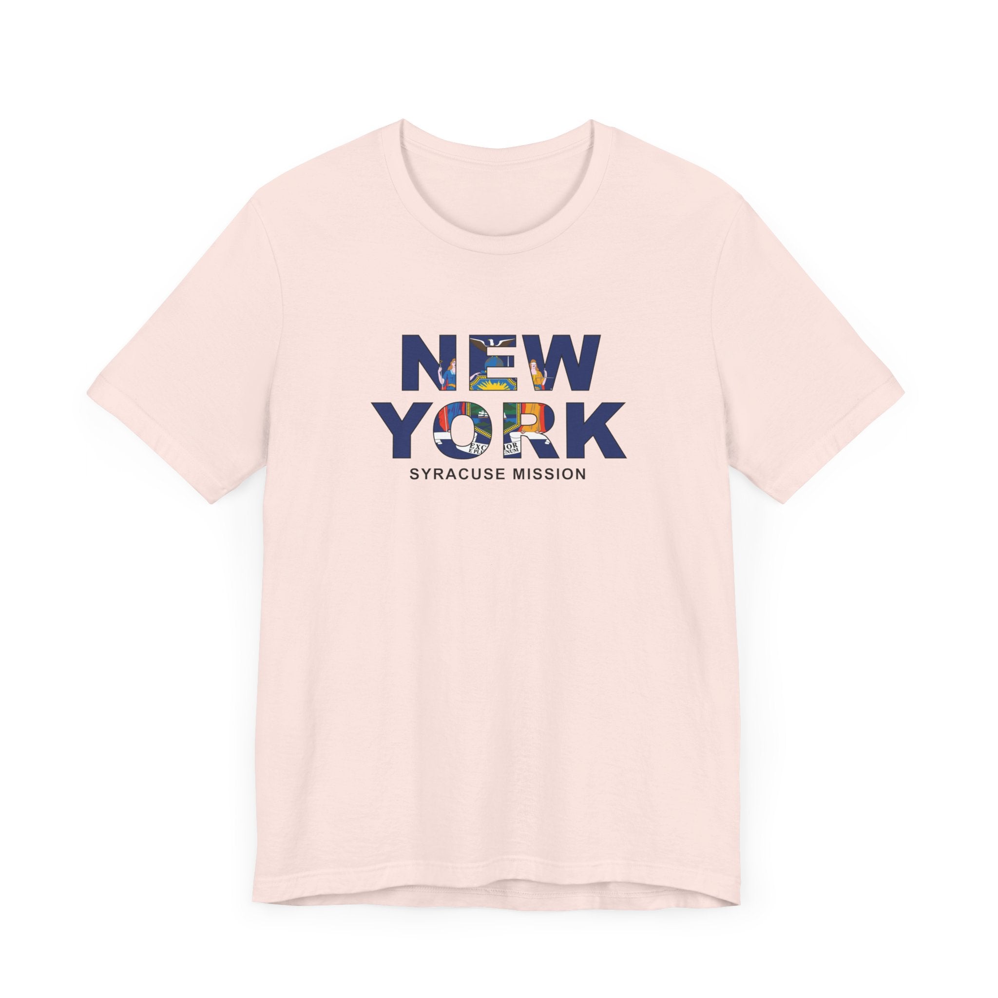 New York Syracuse Mission Flag Title T-shirt - Latter-Day Saint LDS Missionary Gift - Book of Mormon