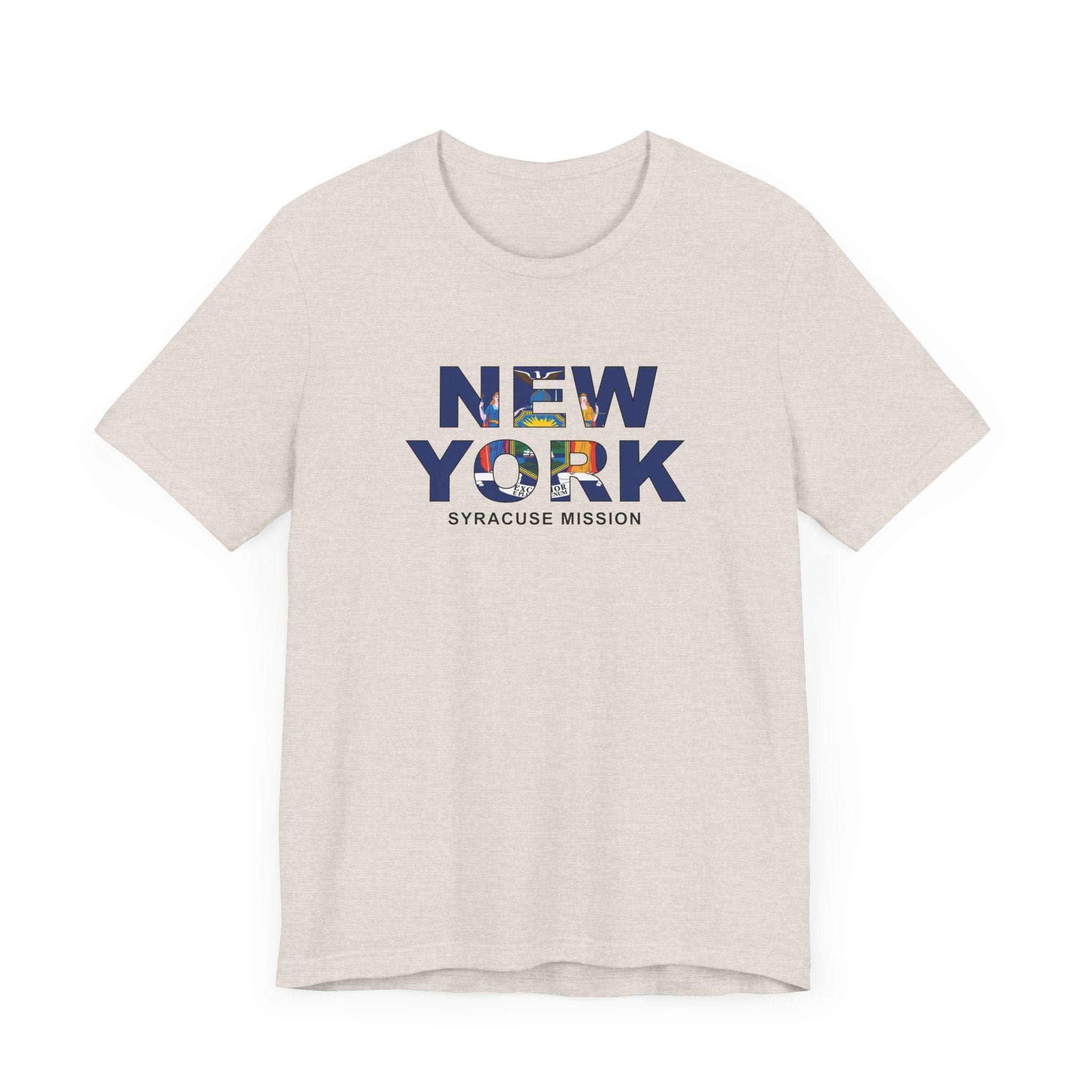 New York Syracuse Mission Flag Title T-shirt - Latter-Day Saint LDS Missionary Gift - Book of Mormon