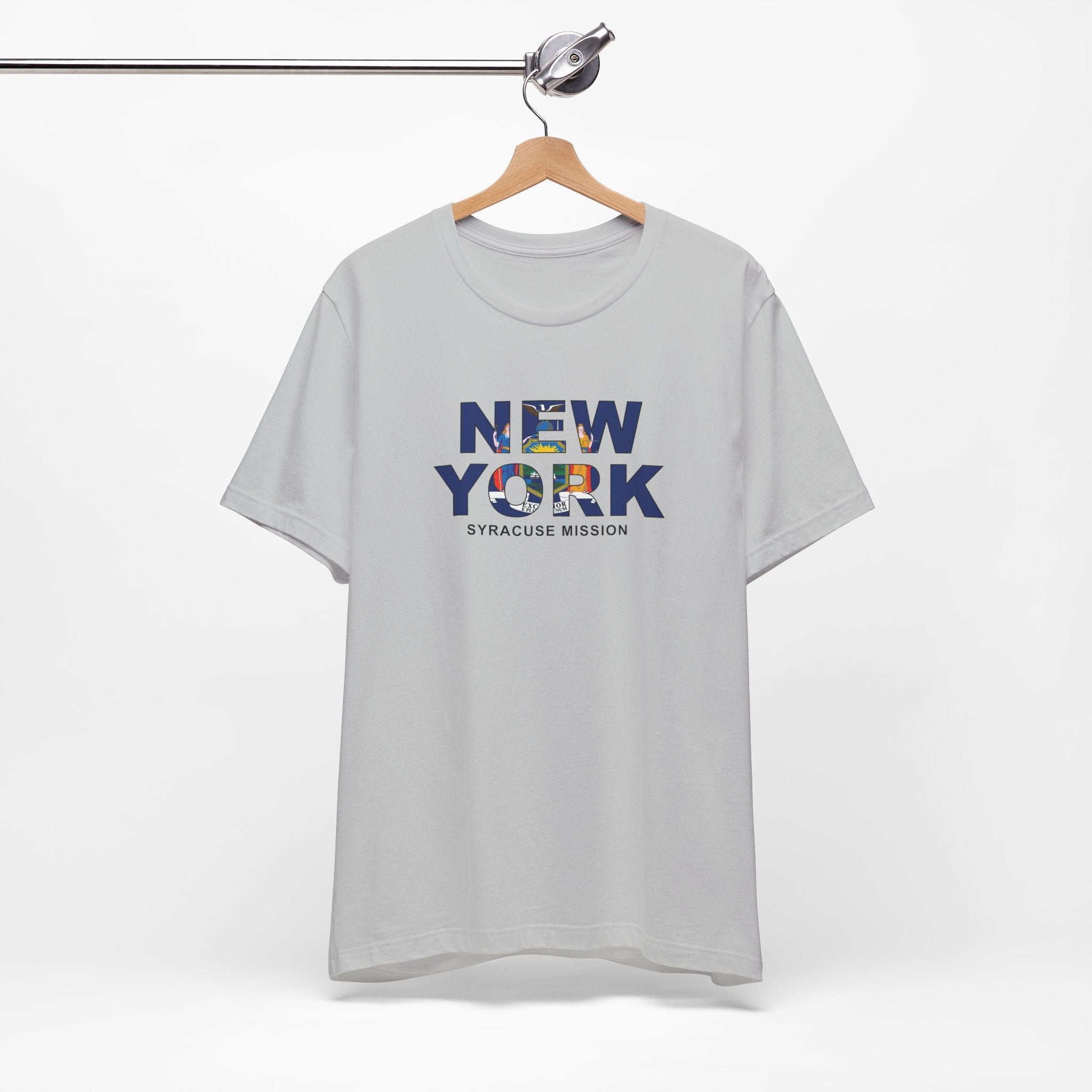 New York Syracuse Mission Flag Title T-shirt - Latter-Day Saint LDS Missionary Gift - Book of Mormon