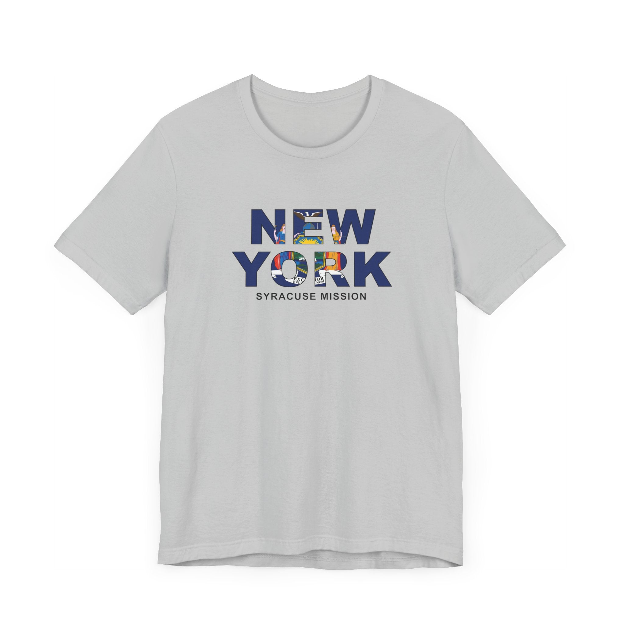 New York Syracuse Mission Flag Title T-shirt - Latter-Day Saint LDS Missionary Gift - Book of Mormon