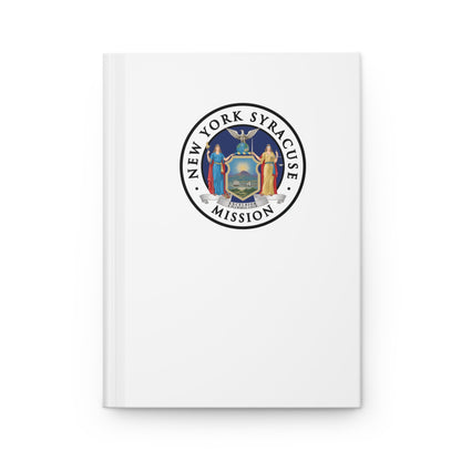 New York Syracuse Mission Logo Design White Hardcover Journal Matte - Latter-Day Saint LDS Missionary Gift - Book of Mormon