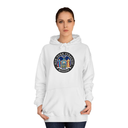 New York Syracuse Mission State Flag Logo (Black Border) College Hoodie